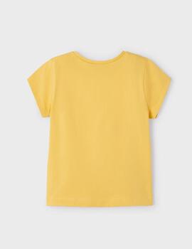 Camiseta Mayoral Baásica Amarillo Para Niña