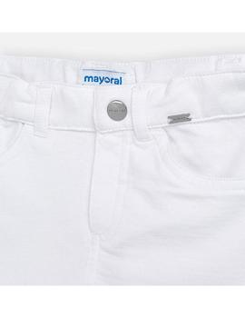 Pantalón Corto Mayoral Blanco Algodón Mini Niña