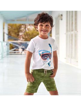 Bermudas Mayoral  Estampadas Verdes Para Niño