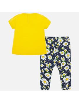 Conj. Legging Mayoral Flores Amarillo Bebe Niña