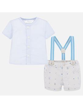  Conj. Pantalon Corto Tirantes Mayoral Bebe Niño