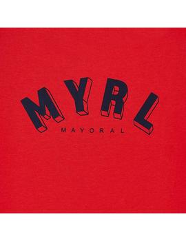 Camiseta Mayoral Básica Roja Mini Niño