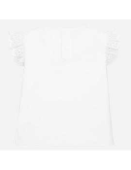 Camiseta Mayoral M/C Perforada Blanca Bebe Niña