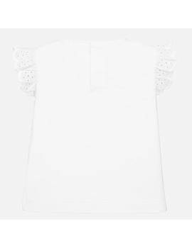 Camiseta Mayoral M/C Perforada Blanca Bebe Niña