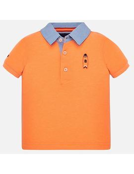 Polo Mayoral Dibujo En la Espalda Naranja Niño