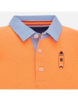 Polo Mayoral Dibujo En la Espalda Naranja Niño