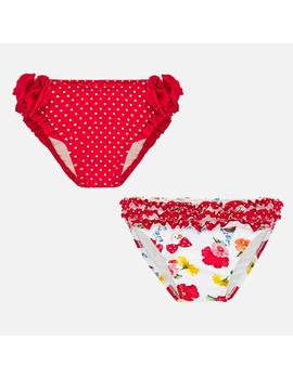 Set Culetines Mayoral Flores Lunares Rojo Bebe Niñ