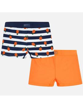 Set Bañadores Mayoral Piña Naranja Mini Niño