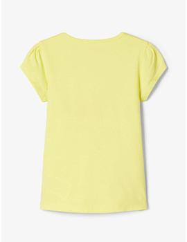 Camiseta Name it Palmera Amarilla Para Mini Niña