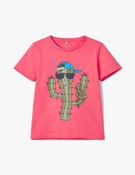 Camiseta Name it Cactus Coral Mini Niña