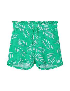 Short Name it Estampado Con Brillo Verde Kids Niña