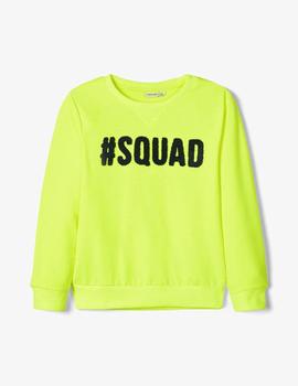 Sudadera Name it #SQUAD Amarillo Mini Unisex