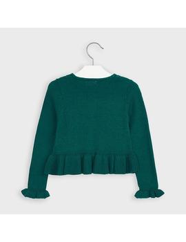 Rebeca Mayoral Tricot Aplicaciones Verde Mini Niña