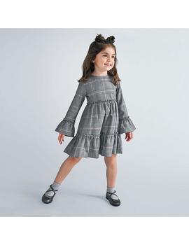 Vestido cuadros online gris