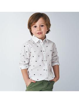 Camisa Mayoral Estampada MYRL Blanca Mini Niño