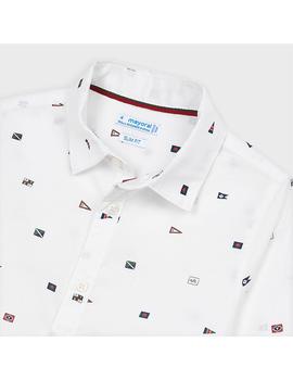 Camisa Mayoral Estampada MYRL Blanca Mini Niño