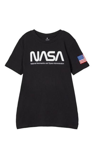 Desacuerdo Fraseología mensual Camiseta Nmae it NASA Negra Kids
