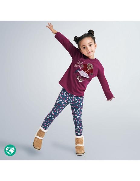Leggins azules top niña