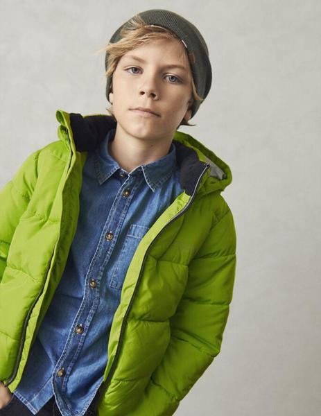 Cazadora PUFFER Verde Fluor kids Niño