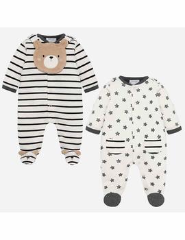 Set 2 pijamas y babero Mayoral Bebe