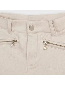 Pantalón Largo Mayoral Brillo Beige Mini Niña