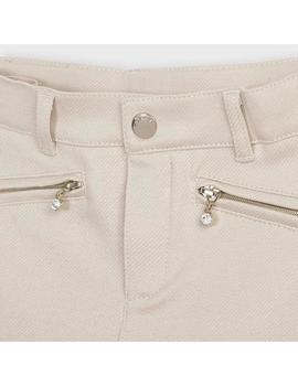 Pantalón Largo Mayoral Brillo Beige Mini Niña