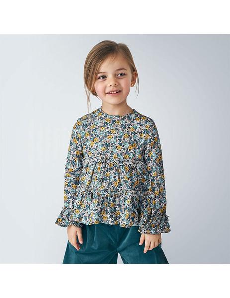 Blusas con aplicaciones de flores clearance