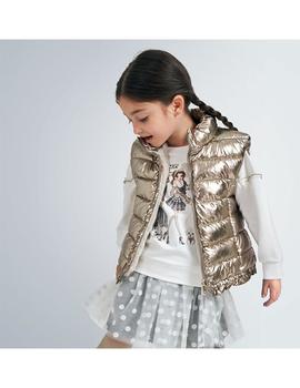 Chaleco Mayoral Reversible Dorado Mini Niña