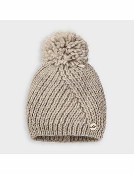 Gorro Mayoral Punto Pompón Beige Niña