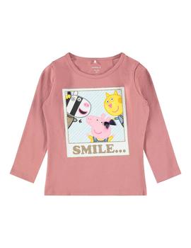 Camiseta Name it Peppa Pig Rosa Bebe Niña