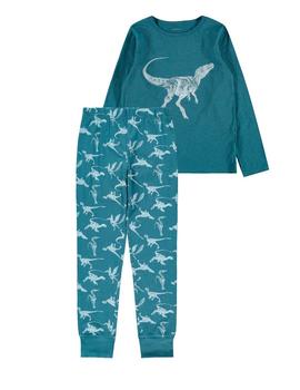 Pijama Name it Real Teal Dino Para Niño