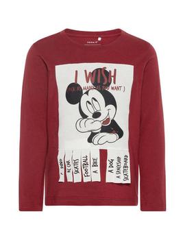 Camiseta Name It Mickey Granate Niño