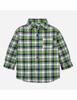 Camisa Cuadros Manga Larga Bebé Verde Niño Mayoral