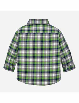 Camisa Cuadros Manga Larga Bebé Verde Niño Mayoral