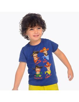 Camiseta Mayoral M/C 'cowboys' Azulón Para Niño