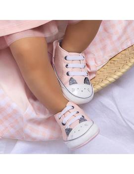 Deportivas Mayoral Gatitas Rosa Para Bebé Niña