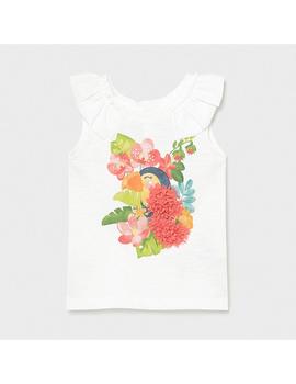 Camiseta Mayoral M/c Tucan Blanco Para Bebé Niña