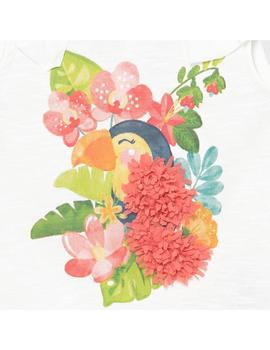 Camiseta Mayoral M/c Tucan Blanco Para Bebé Niña