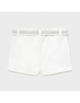 Pantalón Mayoral Corto Sarga Blanco Para Bebé Niña