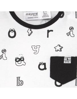  Set 2 Camisetas Mayoral  M/C Negra Para Bebe Niño
