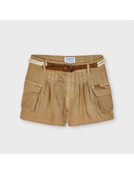 Pantalón Mayoral Corto Fluido Caramelo Para Niña