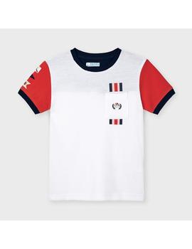 Camiseta Mayoral  M/c Combinada Cyber Red