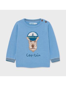 Jersey Mayoral Intarsia Animal Azul Para Bebé Niño