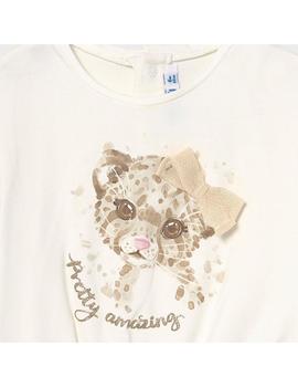 Camiseta Mayoral  Leoparda Cruda Para Bebé Niña