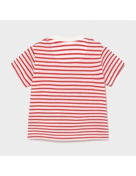 Camiseta M/c rayas Roja Para Bebé Niño