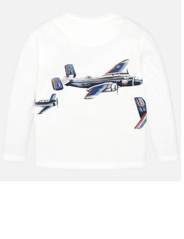Camiseta Mayoral M/l Carrera Aviones Cruda Niño