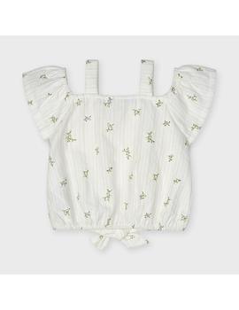 Bluson Mayoral  Estampado Flocado Crudo Para Niña
