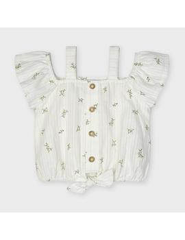 Bluson Mayoral  Estampado Flocado Crudo Para Niña