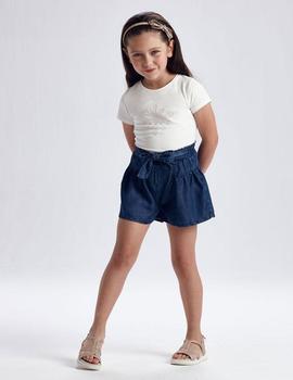 Pantalón Corto Mayoral  Tejano Fluido Oscuro Para Niño
