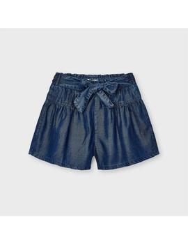 Pantalón Corto Mayoral  Tejano Fluido Oscuro Para Niño